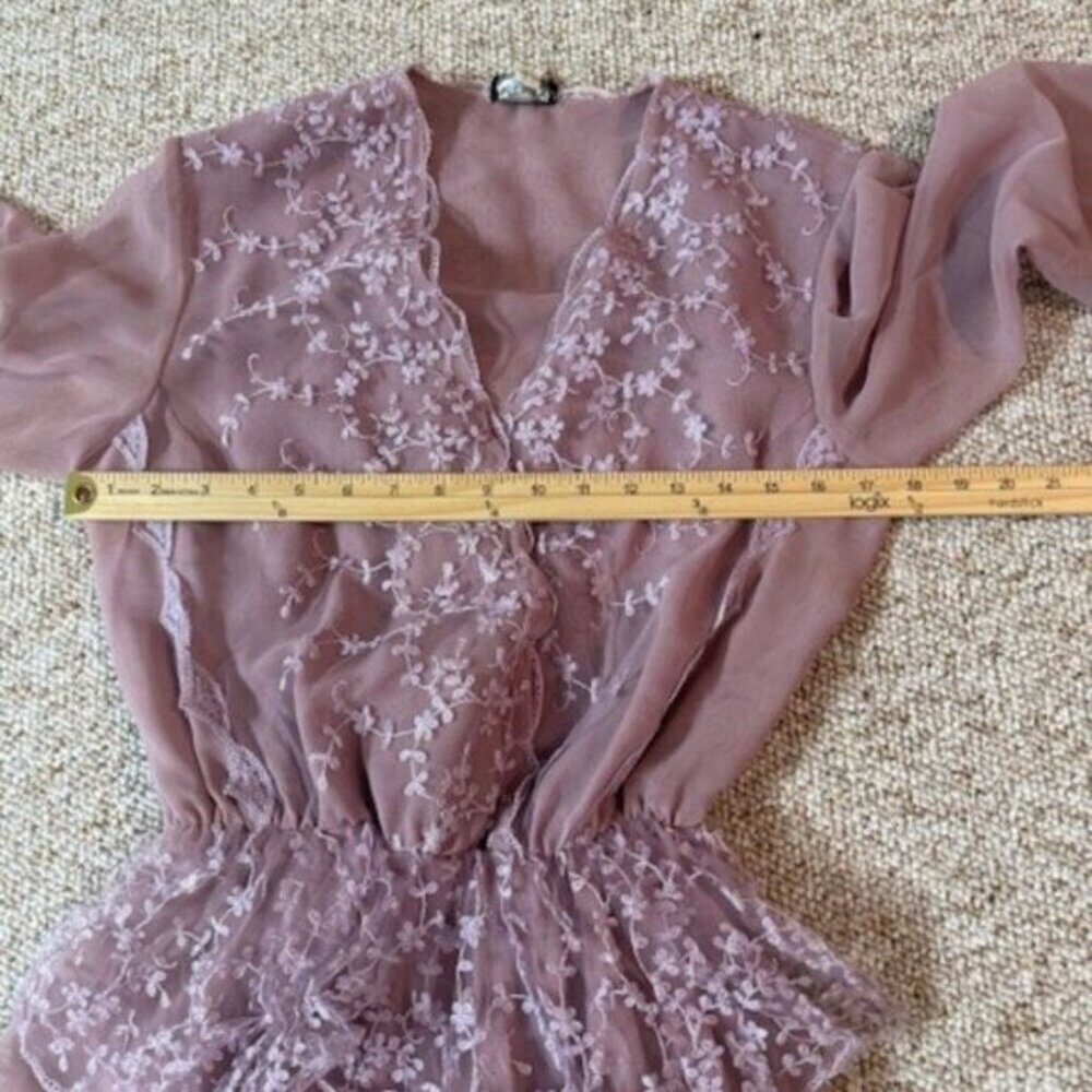 Veiled New York Modest Fashion Long Sleeve Maxi Dress NWT Size 14 Dusty Rose - Picture 9 of 11